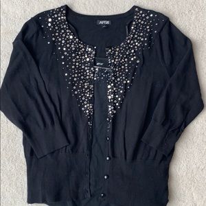 Cardigan / tank sequin combo